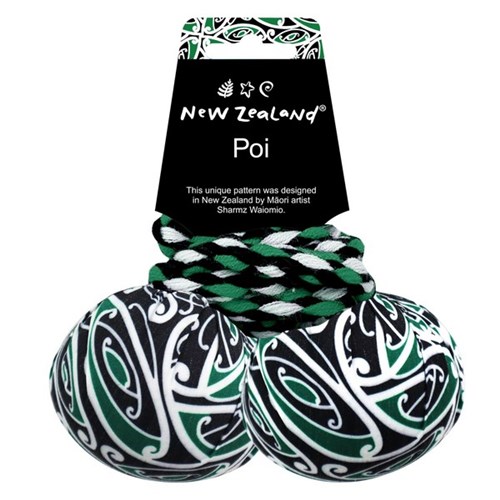 Poi Maori Kotahitanga Green, Set of 2