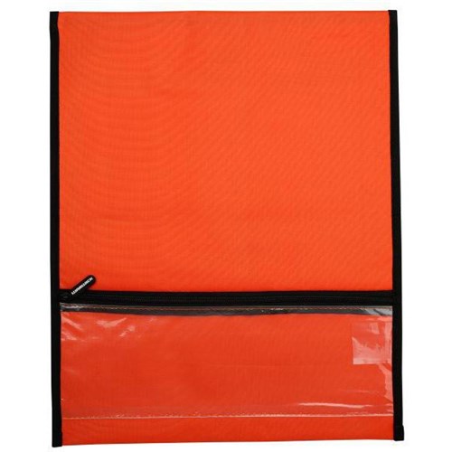 Warwick Homework Book Bag Hook & Loop Fastener Large 330x360mm Orange