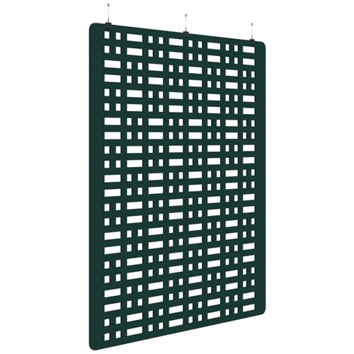 Fiord Acoustic Hanging Screen 1800x2250mm Grid Peacock Green