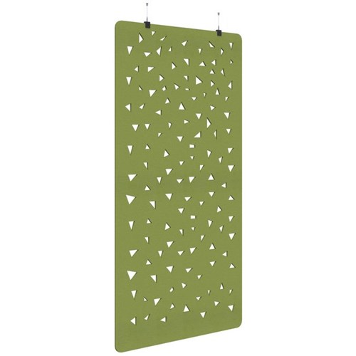 Fiord Acoustic Hanging Screen 1200x2250mm Shard Banana Green