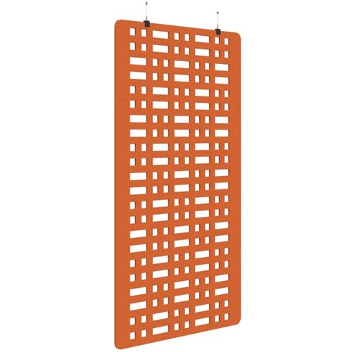 Fiord Acoustic Hanging Screen 1200x2250mm Grid Orange