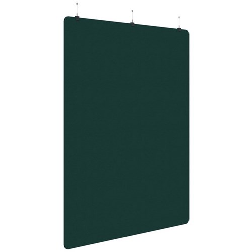 Fiord Acoustic Hanging Screen 1800x2250mm Plain Panel Peacock Green