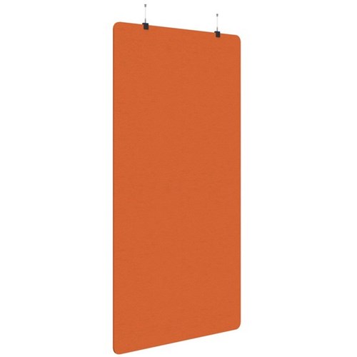 Fiord Acoustic Hanging Screen 1200x2250mm Plain Panel Orange