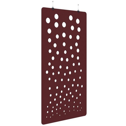 Fiord Acoustic Hanging Screen 1200x2250mm Bubble Maroon