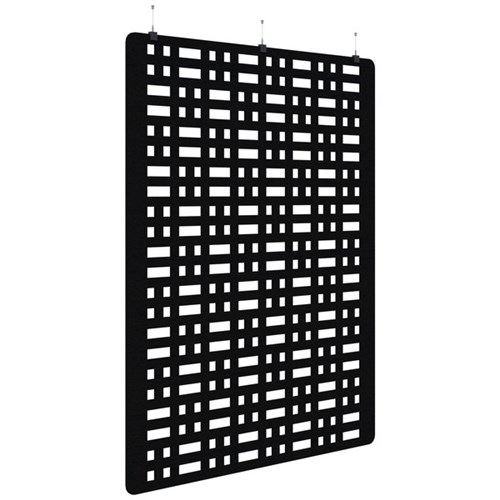 Fiord Acoustic Hanging Screen 1800x2250mm Grid Black