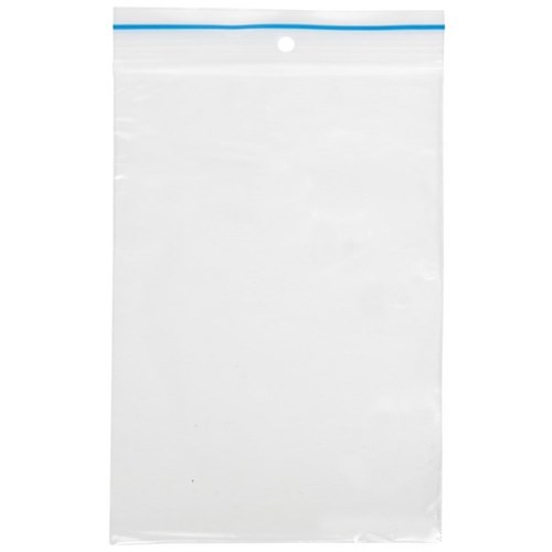 Resealable Plastic Bags 100x155mm 40 Micron Clear, Pack of 100