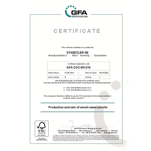 Staedtler Natural Hexagonal Coloured Pencils, Pack of 12