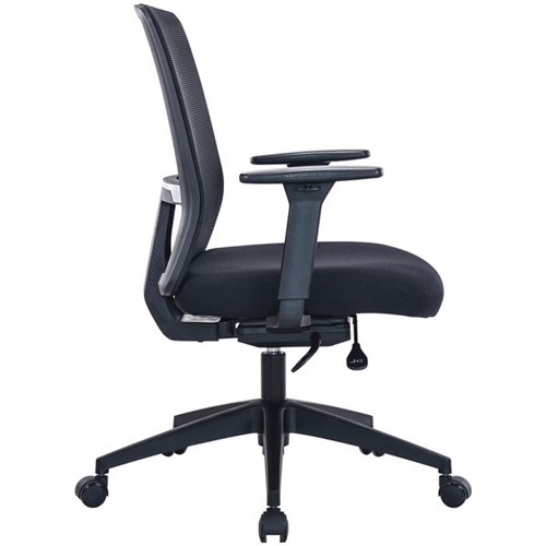 Mondo Zone Synchro Mesh Back Chair with Arms Unassembled Black