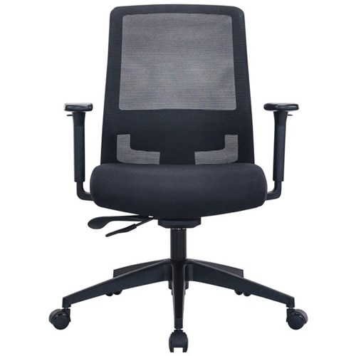 Mondo Zone Synchro Mesh Back Chair with Arms Unassembled Black