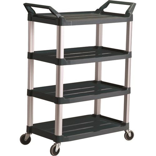 Trust 4 Tier Service Cart 1030x510x1295mm Black