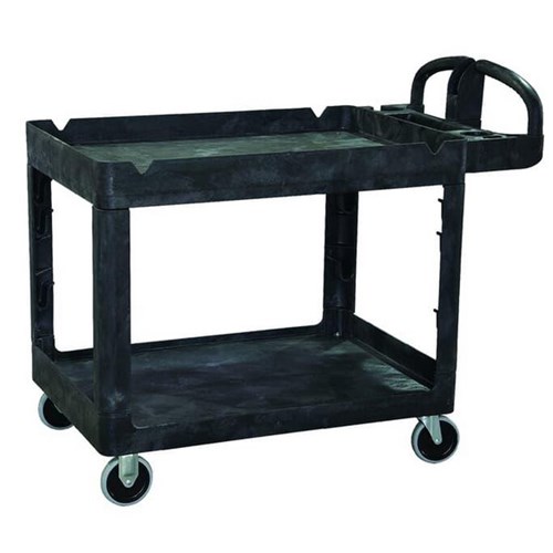Trust Heavy Duty 2 Tier Utility Cart 1150x640x987mm Black