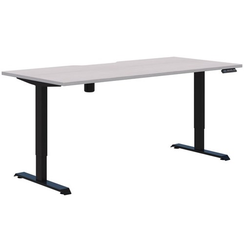 Fiord One Electric Height Adjustable Desk 1800x800mm Silver Strata/Black