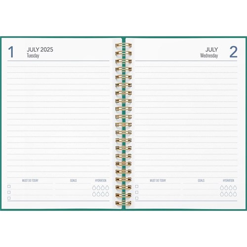 Collins Enviro A51 Mid Year Diary A5 1 Day Per Page 1 July 2025 to 30 June 2026 Green