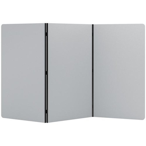 Boyd Visuals Freestanding Partition Screen 3 Panels 1000x1800mm Light Grey