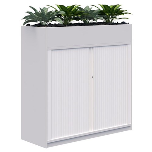 Fiord Planter Tambour Locking 1200x1200mm Snow