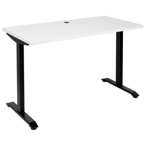 Amplify Straight Desk 1200x600mm White/Black