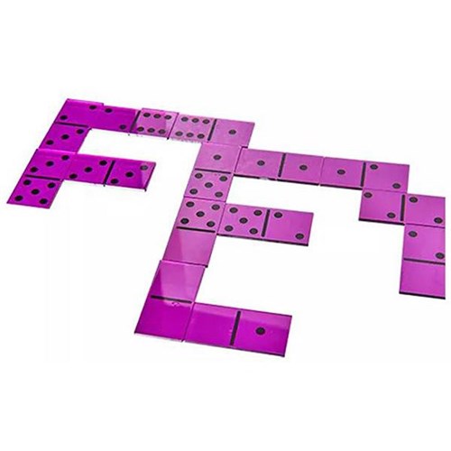 Transparent Dominoes Purple, Set of 28