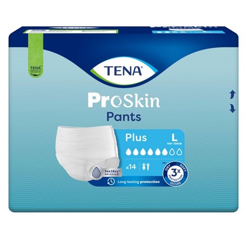 TENA ProSkin Continence Pants Plus Unisex Large, Carton of 4 Packs of 14
