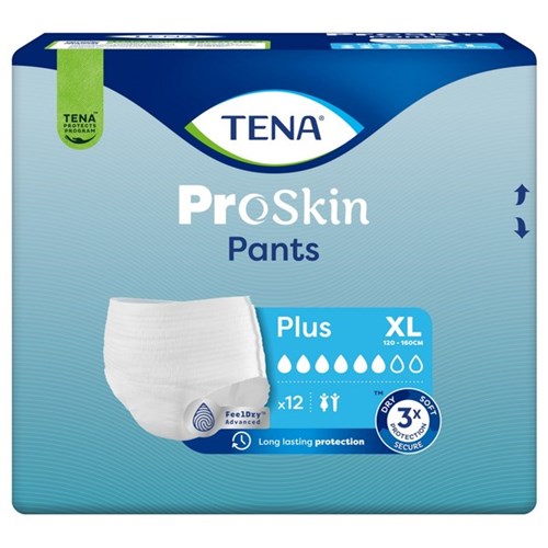 TENA ProSkin Continence Pants Plus Unisex XL, Carton of 4 Packs of 12