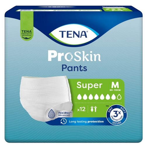 TENA ProSkin Continence Pants Super Unisex Medium, Carton of 4 Packs of 12