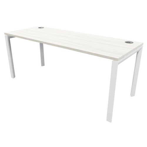 Novah Workstation Desk 1500x800mm Coastal Elm/White