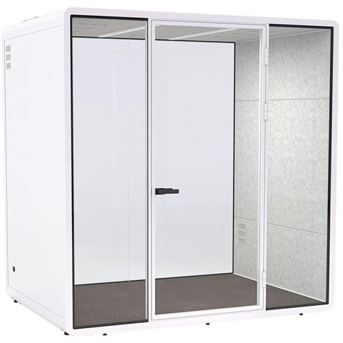 Haven Team Office Pod 2275x2300mm White/Clear Glass