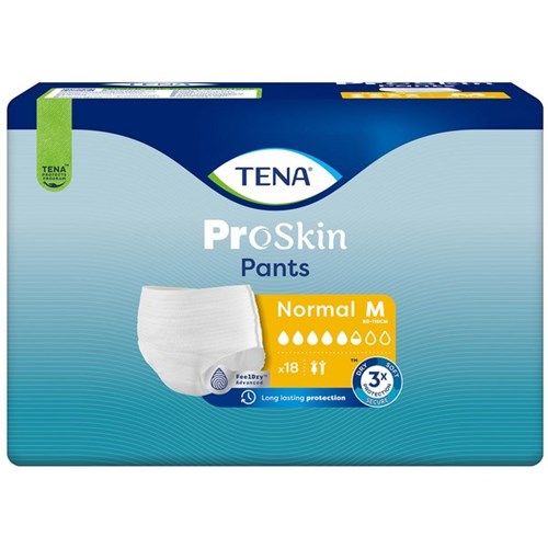 TENA ProSkin Continence Pants Unisex Normal Medium, Carton of 4 Packs of 18