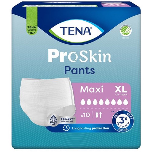TENA ProSkin Continence Pants Unisex Maxi XL, Carton of 4 Packs of 10