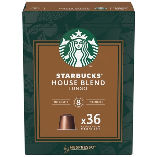 Starbucks House Blend Lungo Coffee Capsules, Box of 36