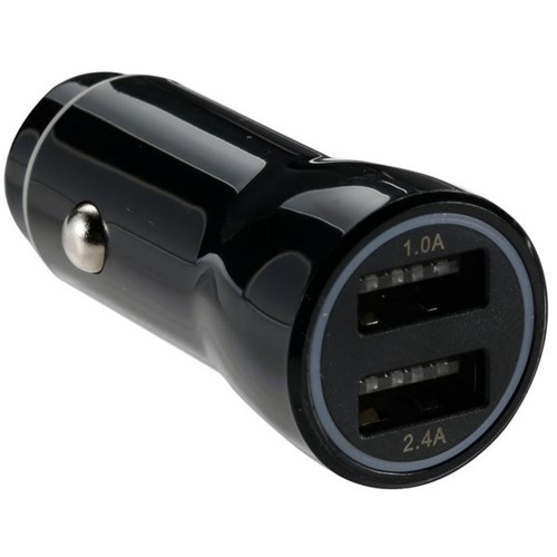 Jackson PTUSB34CIG Dual Port Car Charger Black