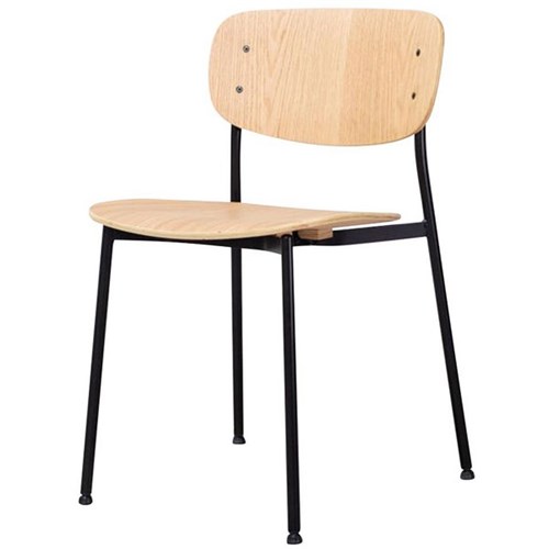 Lathos Dining Chair 760mm Ash Veneer Natural/Black