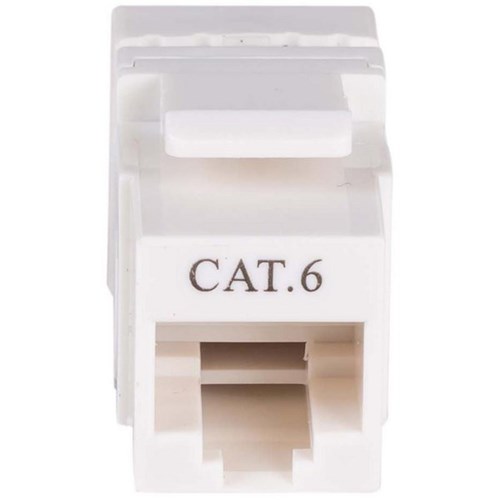 Dynamix Cat6 UTP Keystone RJ45 Slimline Jack White
