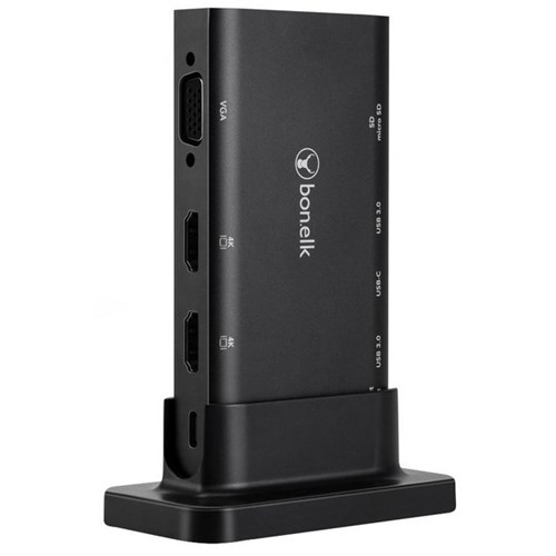 Bonelk 9-In-1 Desktop Multi-Port Hub USB-C Black