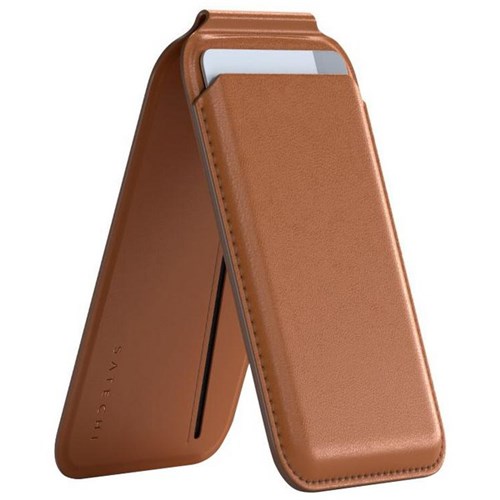 Satechi Magnetic Wallet Stand for iPhone Brown