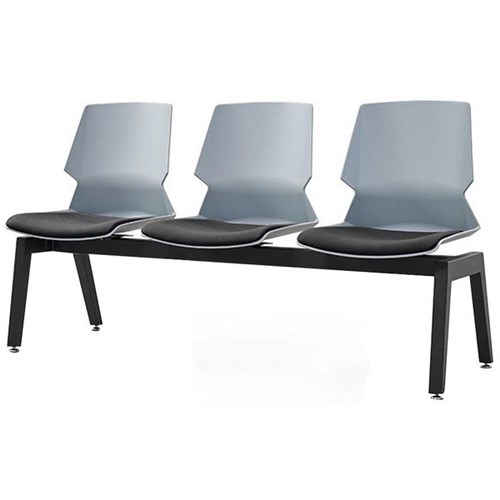 Sylex Prism 3 Seat Beam Chair Grey/Black