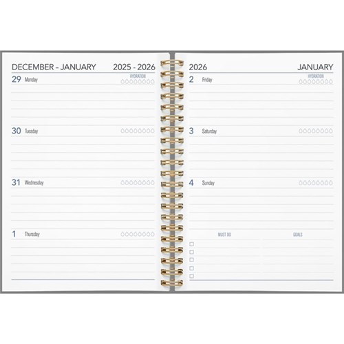 Collins A53 Diary A5 Week To View 2026 Enviro Assorted Colours