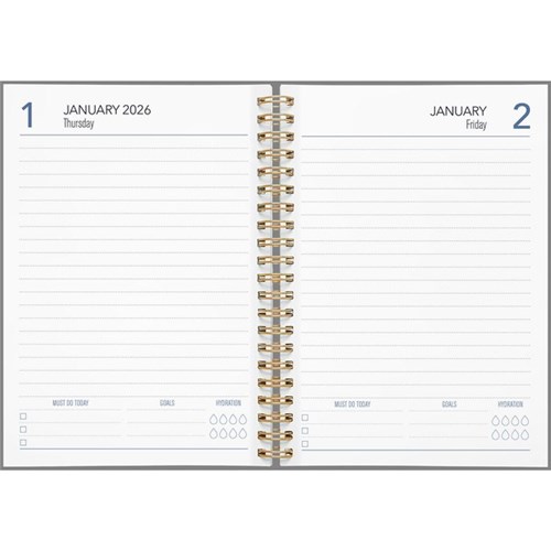 Collins A51 Diary A5 1 Day Per Page 2026 Enviro Assorted Colours