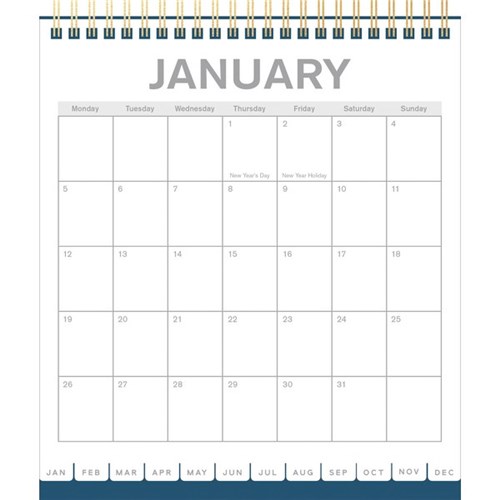 Collins Desk Calendar Top Opening 2026 Painterly