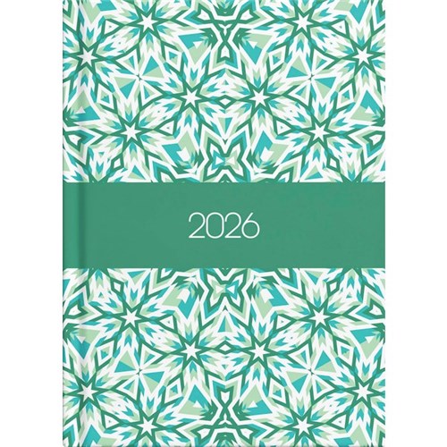 Collins A51 Diary Day Per Page 2026 Kaleidoscope Assorted Designs