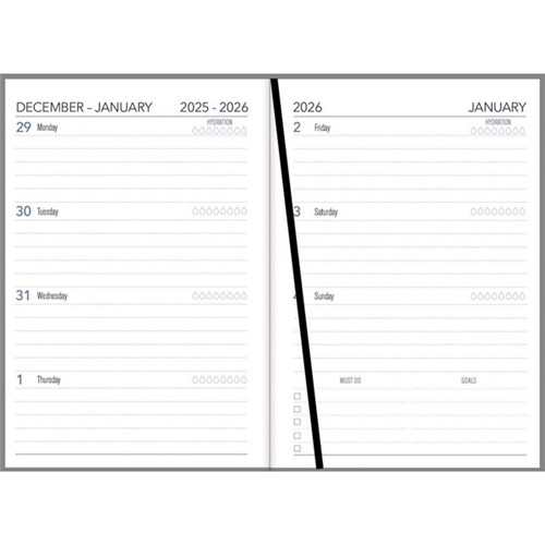 Collins A53 Diary A5 Week to View 2026 Kaleidoscope Assorted Designs