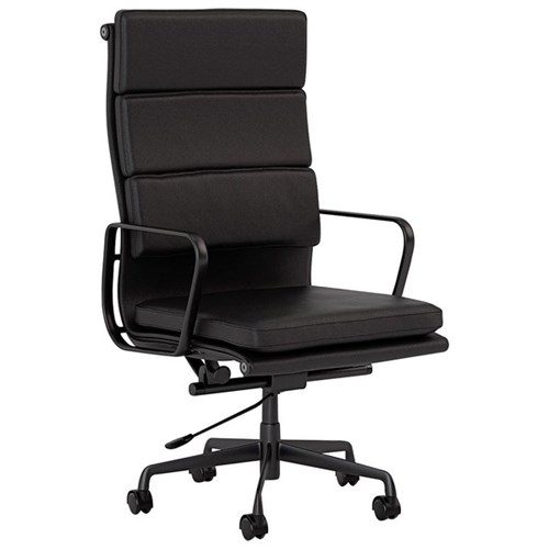 Vogue Highback Boardroom Chair With Arms Black