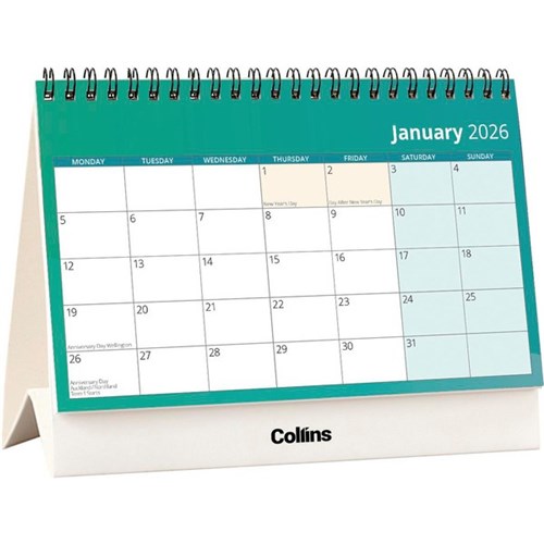 Collins Desk Calendar Month To View 2026