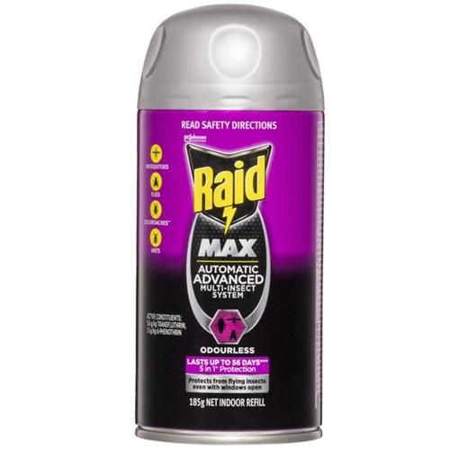 Raid Max Automatic Advanced Multi-Insect Pest Control System Refill, 185g