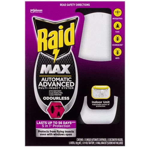 Raid Max Automatic Advanced Multi-Insect Pest Control System Indoor, 185g