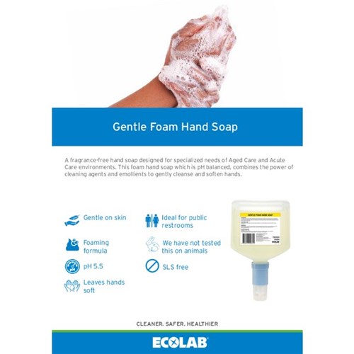 Ecolab Gentle Foam Hand Soap 1250ml