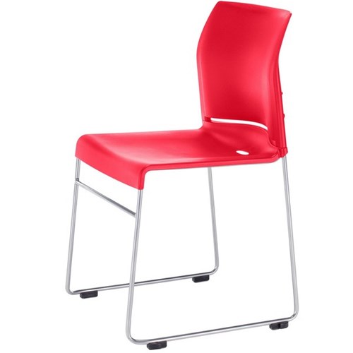 Buro Envy Visitor Chair Red/Silver (Min. Order Qty 4)