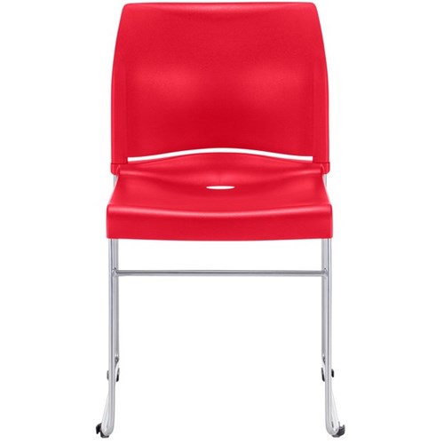 Buro Envy Visitor Chair Red/Silver (Min. Order Qty 4)
