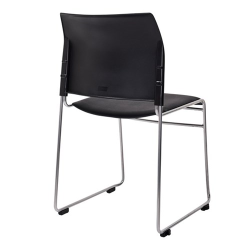 Maxim Visitor Chair Black/Silver (Min. Order Qty 4)