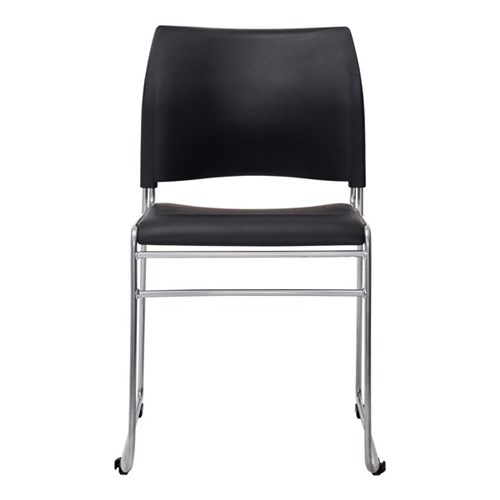 Maxim Visitor Chair Black/Silver (Min. Order Qty 4)