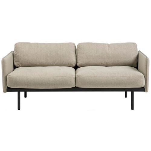 Eden Leo 2 Seater Sofa Polyester Fabric/Oatmeal